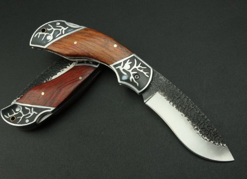Western Cowboy Survival Aluminium + Rosewood Handle Pocket Folding Knife Collectible Best Buy