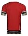 COOFANDY Mens African Print Shirt Dashiki Fashion Short Sleeve T Shirts Top Tee, Red, Small
