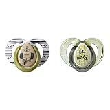 Tommee Tippee Everyday Pacifier, BPA-Free, Bottle Shapped Nipple, 6-18 Months, 2 Count (Colors May Vary)