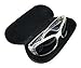 MAZZEO Outdoor Travel Case for Sunglasses Reading Glasses & All Kinds of Accessories for both Men & Women Semi-Hard Shell with Soft Protective Interior, Black, Large