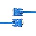 DTech Ultra Slim Flat Computer Monitor VGA Cable 15 Feet Male to Male Connector Wire - Blue - 5m