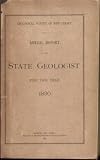 Annual report of the state geologist for the year 1890 Geological Survey of New Jersey