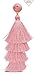 Sterling Forever - Fringe Multi Layered Gold Plated Tiered Dangle Drop Earrings (Blush)