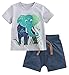 Fiream Baby Boy's Cotton Cute Short Sleeve Clothing Set(Set1,2T)