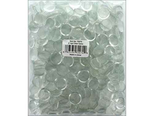 Panacea Decorative Glass Gems 4.4lb Bulk Clear Deco