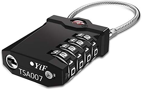 Zhege Tsaロック 南京錠 旅行 ダイヤル式 ワイヤーロック 暗証番号 荷物 スーツケース バックパック