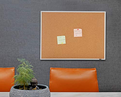 Innovart Cork Bulletin Board, Cork Board,Aluminum Frame 10 Pcs Colored Push Pin Included (24 x 36 inch)