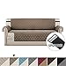 H.VERSAILTEX Reversible Quilted Sofa Cover Water Resistant Sofa Slipcover Washable Couch Cover with Non Slip Elastic Strap Furniture Protector for Kids, Dogs, Pets(Sofa, Taupe Brown/Beige)