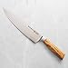Messermeister Oliva Elite Stealth 9” Chef’s Knife - Fine German Steel Alloy Blade & Natural Mediterranean Olive Wood Handle - Rust Resistant
