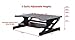 Rocelco ADR Standing Desk – Height Adjustable Sit Stand Desk Converter – Dual Monitor Capable – 32″ wide With Retractable Keyboard Tray – Black Finishthumb 3