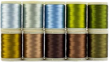 WonderFil, Specialty Threads, Splendor, 2-Ply Rayon Versatile Thread, 40wt, Landscape - Set of 10
