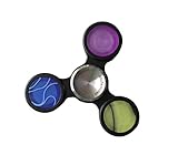 Spinner Fidget Focus Toy Ultra Durable High Speed 2-5 Min Spins Precision Metal material (Black Frame)