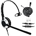 TruVoice HD-500 Deluxe Office/Call Center Headset with Noise Canceling Microphone & HD Sound - Compatible with Yealink, Grandstream, Sangoma, Ooma and Snom Desk Phones
