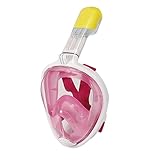 Fontic Snorkeling Mask , Adult and Youth Sizing, Full Face Diving mask With Anti-Fog/Anti-Leak Technology With Ventilation Tube- Award Winning 180 Degrees Viewing Area