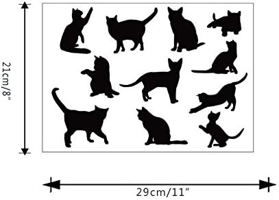 Lichi DIY Small Cats Wall Sticker for Children Nursery Room Decor - Black - Image 3