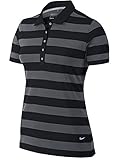 Nike Women's Dri-fit Bold Stripe Golf Polo Shirt-fucia
