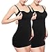 iLoveSIA 2pack Women's Seamless Cami Tank Top with Build-In Nursing Bra Bralette (Black+Black) Size M Fit 34BCD 36A