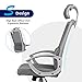 Ergonomic Office Chair Adjustable Headrest Mesh Office Chair Office Desk Chair Computer Task Chair (Light Gray)