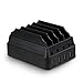 Upow 4-Port USB Charging Station [27W 2.4A MAX] Desktop Multi-Device Charging Stand Organizer Docks for iPhone 7/7 Plus, iPhone 6/6s, Samsung Galaxy S7 Edge/S7 and More Smart Devices (Black)