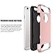 MASCHERI For iPhone 6 / 6S Case [Carbon Fiber Design] Shock Absorption Protective Dual Layer Military-Grade Defender Hybrid Case Cover for Apple iPhone 6 / 6S - Rose Gold