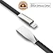 iPhone Cable, HOC(TM) 2Pack 6ft Flat Noodle iPhone Lightning to USB Cable Rhombus Zinc Alloy High Speed Syncing Data Transmission and Charging Cord , Compatible with IOS 10/9/(Black)