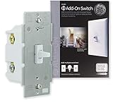 GE Add-On Toggle Style Z-Wave, ZigBee Bluetooth Wireless Smart Lighting Controls, White, NOT A STANDALONE Switch, 12728, Works with Alexa
