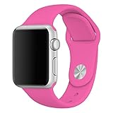 Zyra Sport Band for Apple Watch 38mm S/M, Soft Silicone Strap Replacement iWatch Bands for Apple Watch Sport, Series 2, Series 1 Barbie pink