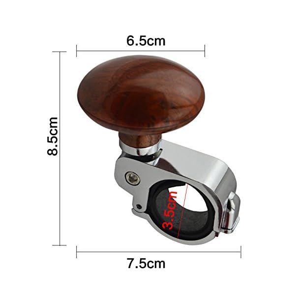 Asdomo-Car-Boat-Vehicle-Power-Hickory-Handle-Steering-Wheel-Suicide-Spinner-Knob-Booster-Accessory