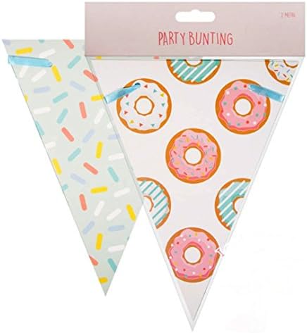 DivasWorld Party Banner bunting flemingo watermelon donuts flag bunting 2 mts (Donut)