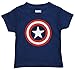 Marvel Boys' Toddler Boys' Captain America T-Shirt, Navy, 4T