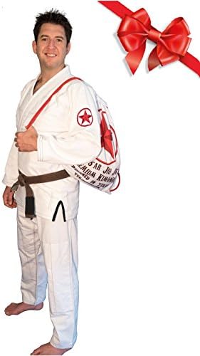 #1 BUNDLE in BJJ Jiu Jitsu Gi's Includes Free Belt + Free Carrying Bag + Free Submission and Position Videos + 30 Day Comfort Guarantee. IBJJF Approved - Lone Star Premium Uniform (White, Kids 1)