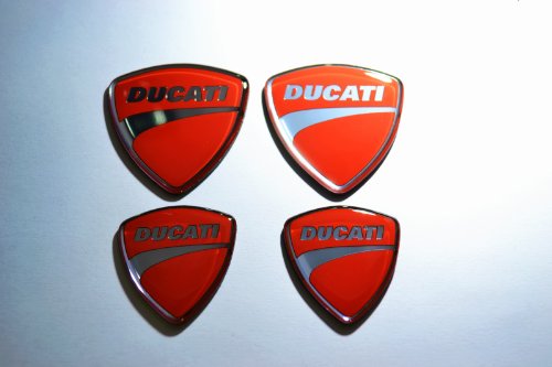 cmodd Stickers for Helmet Tank Chrome & red Decals 4 pcs fit Ducati Monster Panigale 848 Streetfight - //coolthings.us