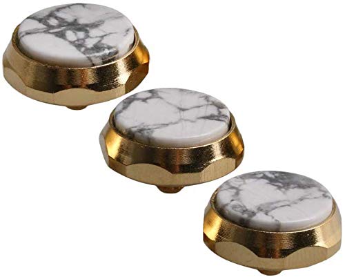 Lheng White Pine Buckle Shell Inlay Trumpet Finger Buttons And Plating Trumpet Parts for Trumpet Accessory 3 Packs