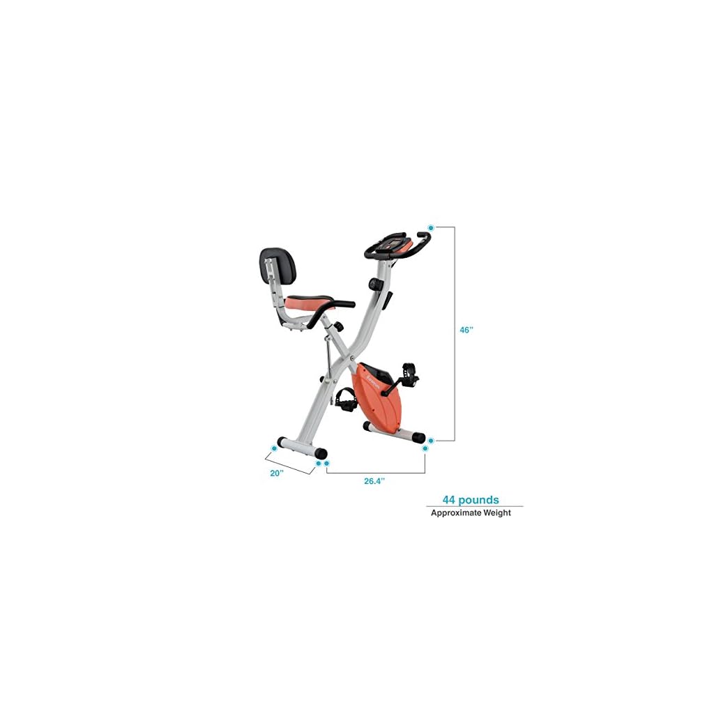 harvil foldable magnetic exercise bike with adjustable resistance