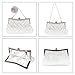 BMC Womens Evening Elegant Jeweled Rhinestone Pleated Cocktail Party Handbag-WHITE