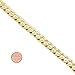 9mm 14k Gold Plated Pressed Cuban Link Curb Chain Necklace, 20