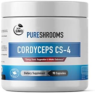 Cordyceps CS-4 - Up to 90 Servings - Pre-Workout, Energy Booster. Caffeine Alternative. Beta-D-glucans 30%, Additives Free, No Preservatives, Vegan.
