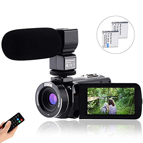 CofunKool Video Camera Camcorder 1080P 30FPS Full HD YouTube Vlogging Camera 36MP 3.0 inch IPS Touch Screen IR Night Vision Video Recorder with Remote Control Battery Charger 2 Batteries - Thumbnail 7
