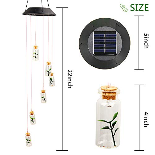 ZOUTOG Solar String Lights, Color Changing LED Mobile Bottles Lights, Waterproof Outdoor Wind Chimes for Home/Yard/Patio/Garden - Thumbnail 2