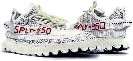 Hand Knitted And Crochet Zebra Striped Yeezy Boost 350 V2 Slippers, Crochet Custom Yeezy Boost Sply 350 V2 White And Black Sneakers