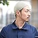 CHARM Casualbox | Mens 100% Silk Skull Cap Beanie Hat Kufi Summer Snug Tight Dad Cap Helmet Brain Beany Navy