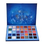 Shimmer Eyeshadow Palette 35 Colors Professional Shimmer&Matte Eyeshadow Palette Highly Pigmented Colorful Natural Nude Naked Smokey Cosmetic Set Pumkin Wine Purple Blendable Starry Eye Shaow (Blue)