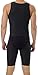 Underworks USA Mens Compression Bodysuit Shaper - Girdle for Gynecomastia Belly Fat and Thighs - No Rear Zipper 957 Medium Black