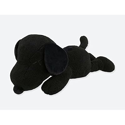 S ? M set BLACK KAWS x UNIQLO Snoopy peanuts toy Snoopy Cowes Uniqlo black stuffed toy