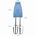 Vremi 3-Speed Compact Hand Mixer with Clever Built-In Beater Storage - Handheld Egg Beater with Stainless Steel Blades - Heavy Duty Mini Small Kitchen Mixing Machine - Blue and White