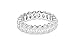 NYC Sterling Women's .925 Silver Cubic Zirconia 5x3mm Oval-Cut Eternity Band Ring