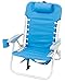 Rio Beach Lace-Up Suspension Folding Beach Chair, Solid Blue