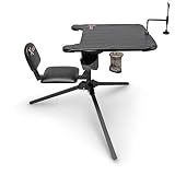 X-Stand Treestands X-Ecutor 360 Shooting Bench X-Ecutor 360 Shooting Hunting Bench with Backrest & 360 Degree Swivel Seat, Black