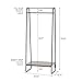 IRIS USA, Inc. Clothing Rack for Clothes with 2 Wood Shelves, Freestanding Rack, Easy to Assemble Garment Rack, Standing Metal Sturdy Clothing Rack, Small Space Storage Solution, Black