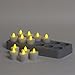 Mr. Light LED Rechargeable Tea Lights with Remote Control and Induction Charging Base, Amber, Set of 12